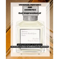 Our impression of Absolue Pour Le Matin 2024 Maison Francis Kurkdjian for Unisex Ultra-Premium Perfume Oil (11341) POD Perfect Match Our impression of Absolue Pour Le Matin 2024 Maison Francis Kurkdjian for Unisex Ultra-Premium Perfume Oil (11341) POD Perfect Match