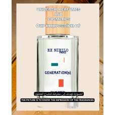 Our impression of Generation(s) Ex Nihilo for Unisex Ultra-Premium Perfume Oil (11431) BST Perfect Match Our impression of Generation(s) Ex Nihilo for Unisex Ultra-Premium Perfume Oil (11431) BST Perfect Match