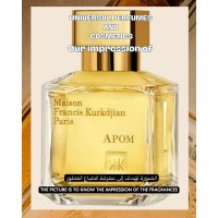 Our impression of APOM Maison Francis Kurkdjian for Unisex Ultra-Premium Perfume Oil (11480)LzM Perfect Match