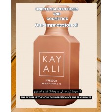 Our impression of Freedom Musk Matcha | 45 Eau de Parfum Kayali Fragrances for Unisex Ultra-Premium Perfume Oil (11496) UM Perfect Match