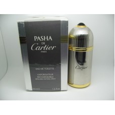 PASHA DE CARTIER EAU DE TOILETTE FOR MEN 1.6 oz / 50ML Limited Edition REFILABLE ORIGINAL FORMULA SILVER CASE ONLY $179.99