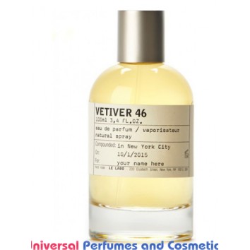 Our impression of Vetiver 46 Le Labo Unisex Premium Perfume Oil (05186)