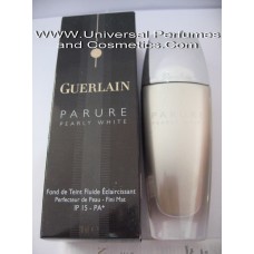 Guerlain Parure Pearly White Brightening Fluid Foundation #01 Skin Refiner- Matte Finish SPF 15 - PA+ 30ml -1FL OZ  Beige Pale