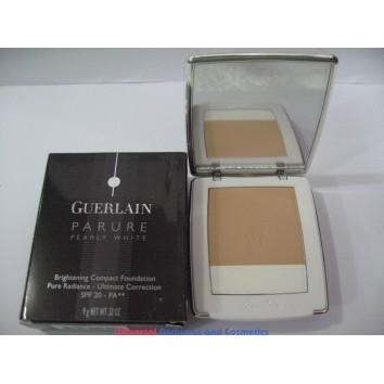 Guerlain Parure Pearly White Foundation Powder # 42 Ocre Satin White Pure radiance ultimate correction with SPF 20 PA++
